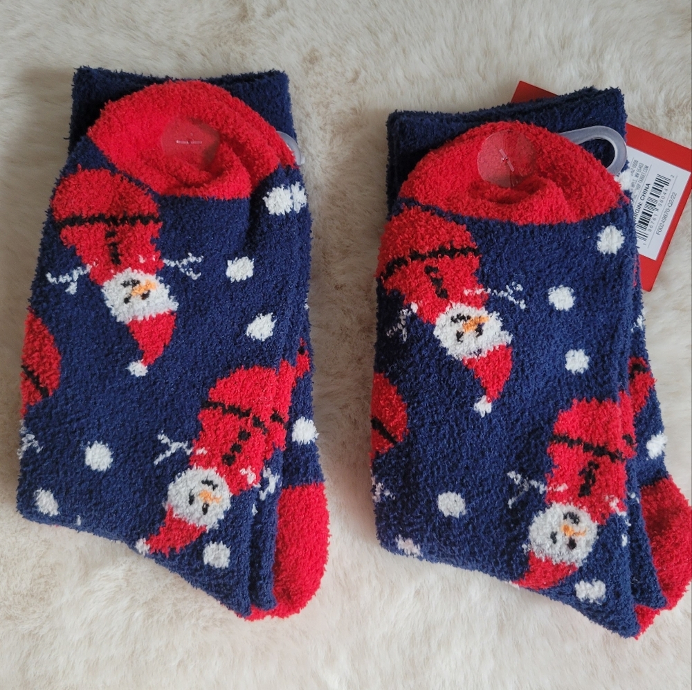 🎯nwt target wondershop snowman crew socks 2 pair - Picture 2 of 4